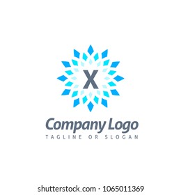 X LOGO MODERN TEMPLATE