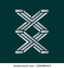 X Logo Pattern For Bussiness