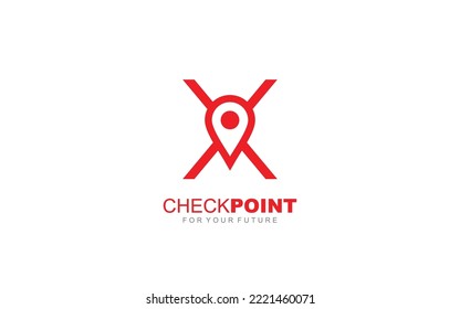 X logo point for identity. travel template vector illustration for your brand.