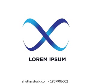X logo swoosh logo template