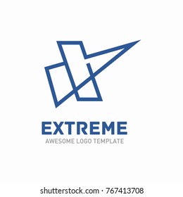 X logo template. Abstract vector logo