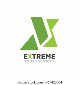 X logo template. Abstract vector logo