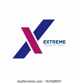 X logo template. Abstract vector logo