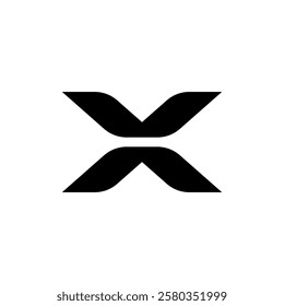 X Logo Template. Letter X Monoggram Logo Design Isolated in White Background