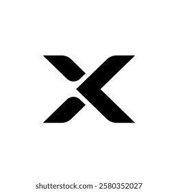 X Logo Template. Letter X Monoggram Logo Design Isolated in White Background