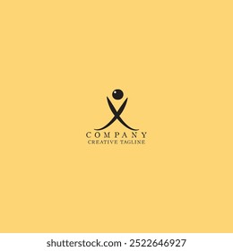 X Logo Vector Graphic Branding Letter Element with isolated background Orange