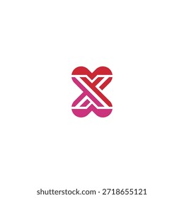 Ideia do logotipo da carta de amor X.