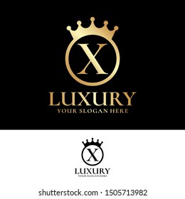 X Luxury Logo Design Template Inspiration, Vector, Illustration.