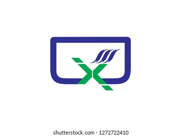 X M letter logo