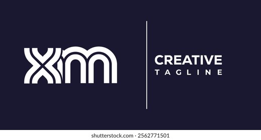 X and M logo design. XM abstract Letters Logo Monogram. This logo design is the process of creating a visual symbol that represents a brand, company, or individual.
