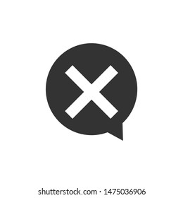 X Mark, Cross in circle icon isolated. Check cross mark icon. Flat design. Vector Illustration