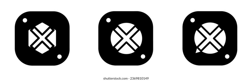 X mark icon in flat. A x mark icon design. Stock vector.