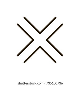 X mark icon flat icon. Single high quality outline symbol of info for web design or mobile app. Thin line signs of delete for design logo, visit card, etc. Outline logo of close 