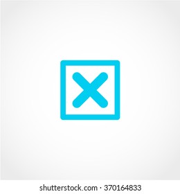 X Mark Icon Isolated on White Background
