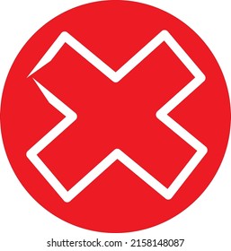 Icono de marca X Vector rojo y blanco