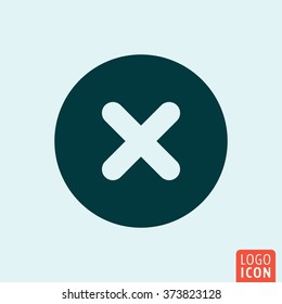 X mark icon. Vector illustration