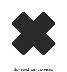 X mark Symbol icon Cross sign vector