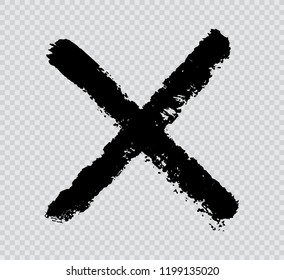 X Mark.Grunge Letter X.