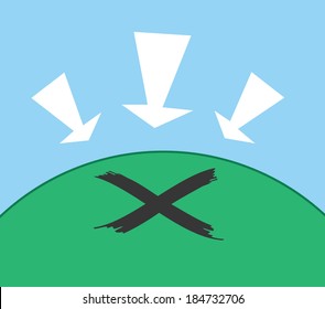 X Marking The Spot On A Hill 