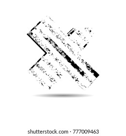 X Marks .Handwritten Letter . Sign . Two Crossed Vector Brush Strokes.
