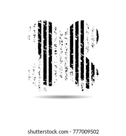 X Marks .Handwritten Letter . Sign . Two Crossed Vector Brush Strokes.