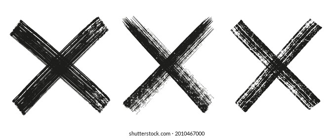 X Marks . Rejected sign in grunge style.