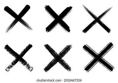 X Marks . Rejected sign in grunge style.