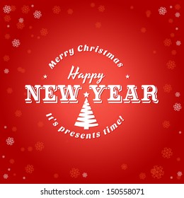 x mas design red background vector label xmas cardboard with manuscript and typographic elements x mas design red background vector label happy classic vacation traditional snow holiday scene edge bal