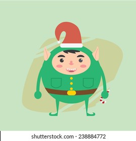 X -mas elf  / Flat design