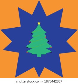 x mas tree in star background poster
