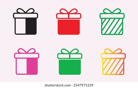 x color de caja de regalo de masa