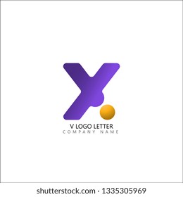 X minimal initial logo letter template vector - Vector