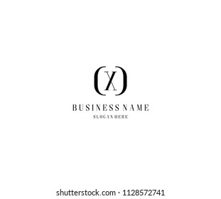 X Minimal  Inside Frame Letter Logo Design