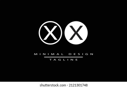 X MINIMALIST LOGO DESIGN VECTOR ART ILLUSTRATION MINIMAL LOGO