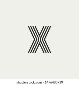 X monogram. Abstract letter X logo design. Line creative symbol. Logo branding. Universal vector icon - Vector - Vector
