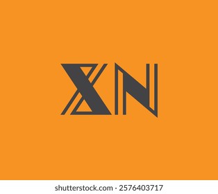 X and N logo design. XN abstract Letters Logo Monogram. This logo design is the process of creating a visual symbol that represents a brand, company, or individual.