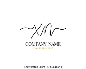 X N XN Beauty vector initial logo, handwriting logo of initial signature, wedding, fashion, jewerly, boutique, floral and botanical with creative template for any company or business.