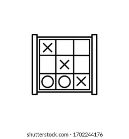 x o game line icon on white background