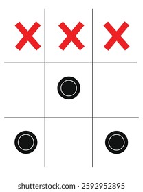 X o game on a white background