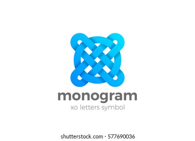 X O Letters Monogram Logo Design Vektorillustration Vorlage.