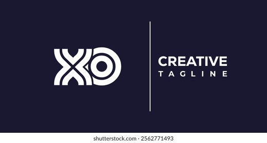 X and O logo design. XO abstract Letters Logo Monogram. This logo design is the process of creating a visual symbol that represents a brand, company, or individual.