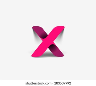 X origami icons. Design elements. Abstract logo icons
