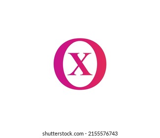 X OX XO Logo Design Vector Template