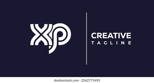 X and P logo design. XP abstract Letters Logo Monogram. This logo design is the process of creating a visual symbol that represents a brand, company, or individual.