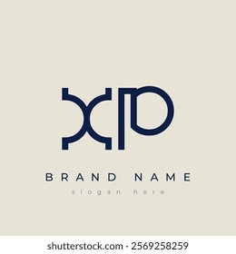 X and P logo design. XP abstract Letters Logo Monogram. This logo design is the process of creating a visual symbol that represents a brand, company, or individual.