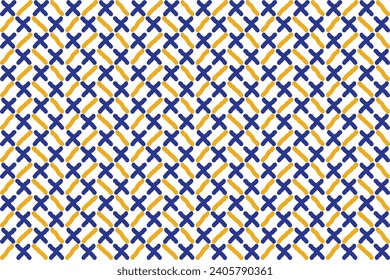 X pattern vector. x yellow and blue pattern.