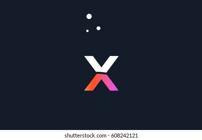 x pink modern creative purple alphabet white blue gradient company letter logo design vector icon template
