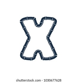 X Pipe Letter Logo Icon Design