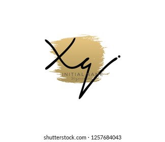 X Q Signature initial logo template vector