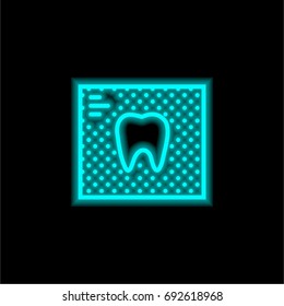 X ray blue glowing neon ui ux icon. Glowing sign logo vector